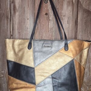 Desigual Multicolor Patchwork Tote Bag